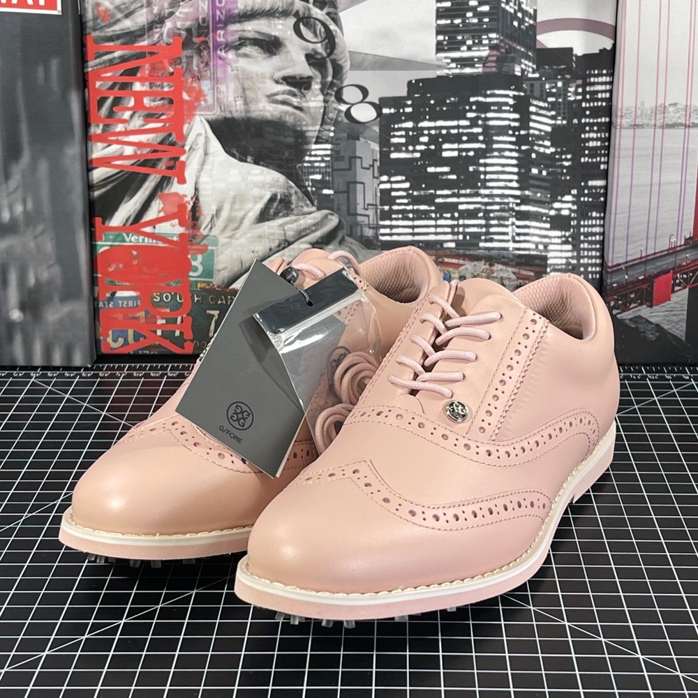 G/FORE G4 Womens 8.5 Brogue Gallivanter Golf Shoes Blush Pink Longwing NEW - Picture 4 of 13